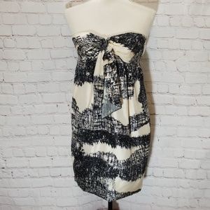 Vera Wang Lavender Label Silk Strapless Dress